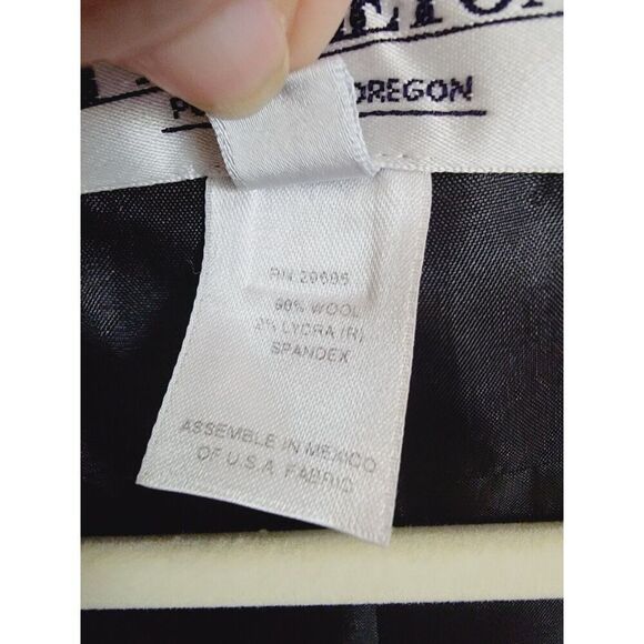 Pendleton 22W Vintage Y2K Wool Women's Blazer Jacket‎ Tweed Gray Boxy - Picture 6 of 7